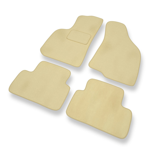 Tapis de Sol Velours adapté pour Daewoo Lanos Hayon, Berline (1997-2008) - Premium tapis de voiture - beige