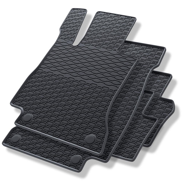 Tapis de sol en caoutchouc adapté pour Mercedes-Benz Classe E W213 (2016-2023) - tapis de voiture - noir