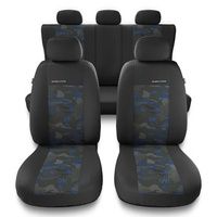 Housses de siège adaptées pour Seat Toledo I, II, III, IV (1991-2019) - housse siege voiture universelles - couverture siege - UNE-BL