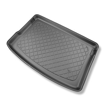 Tapis de coffre adapté pour Skoda Fabia IV Hayon (09.2021-....) - bac de coffre - protection de coffre voiture - coffre supérieur; plancher amovible en la position la plus haute