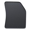 Tapis de sol en caoutchouc adapté pour Opel Grandland X SUV (2017-2021) - tapis de voiture - noir - 4 pcs.