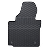 Tapis de sol en caoutchouc adapté pour Volkswagen Touran II Monospace (2010-2015) - tapis de voiture - noir - 4 pcs.