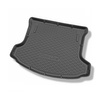 Tapis de coffre adapté pour Nissan Qashqai +2 I Crossover (10.2008-01.2014) - bac de coffre - protection de coffre voiture - 7 places; 3me rangée abaissée