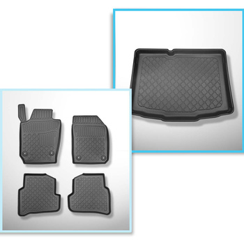 Kit tapis de coffre et tapis de voiture TPE pour: Skoda Fabia III Hayon (11.2014-08.2021)