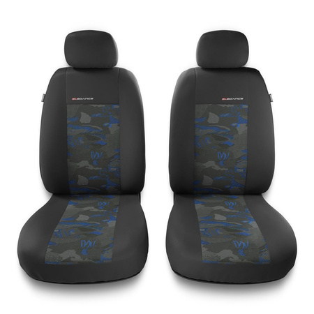 Housses de siège adaptées pour Peugeot 208 I, II (2012-....) - housse siege voiture universelles - couverture siege - 2UNE-BL