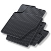 Tapis de sol en caoutchouc adapté pour Peugeot 308 I Hayon, Berline, SW (2007-2015) - tapis de voiture - noir - 4 pcs.