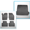 Kit tapis de coffre et tapis de voiture TPE PREMIUM pour: Volvo XC90 I SUV (2002-04.2015) - 5/7 places (3e rangée abaissée)