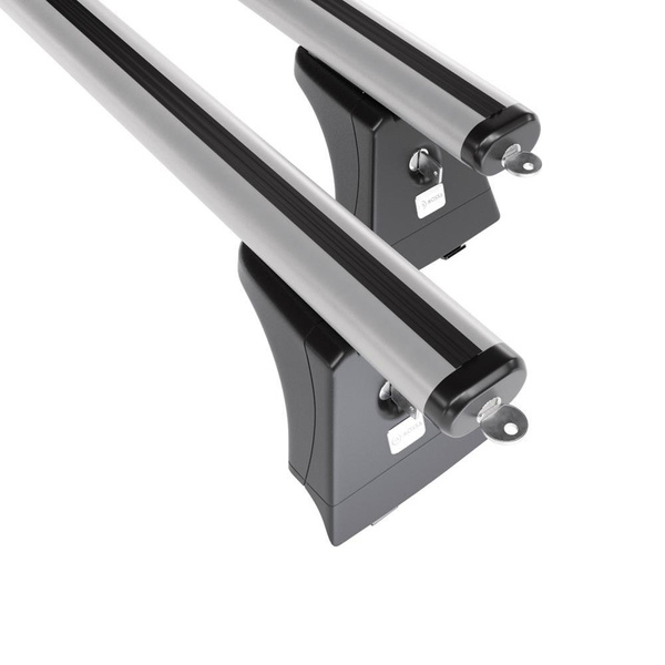 Barres de toit en aluminium adapté pour Renault Megane mk II Berline (2002-2009) - Porte-Bagages de Voiture argent - points de montage - (suivant le modèle de voiture ils peuvent se situer à différents endroits)