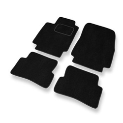 Tapis de Sol Velours adapté pour Renault Thalia II Berline (2008-2012) - Premium tapis de voiture - noir