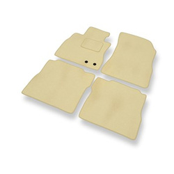 Tapis de Sol Velours adapté pour Nissan Note E12 Hayon (2013-2016) - Premium tapis de voiture - beige