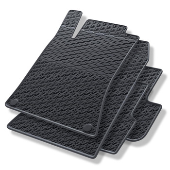 Tapis de sol en caoutchouc adapté pour Mercedes-Benz GLA X156 (2013-2019) - tapis de voiture - noir