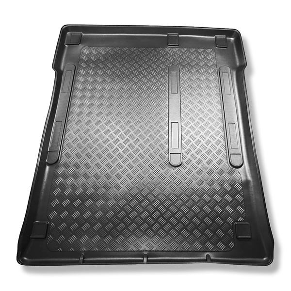 Tapis de coffre adapté pour Mercedes-Benz Vito W639 Van (08.2003-09.2014) - bac de coffre - protection de coffre voiture - pour l'espace derriere 2e rangée de sieges (3e rangée dans la voiture ou enlevée); Long Combi (empattement 3.200 mm, longueur du véh
