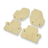 Tapis de Sol Velours adapté pour Volvo S60 II (2010-2018) - Premium tapis de voiture - beige