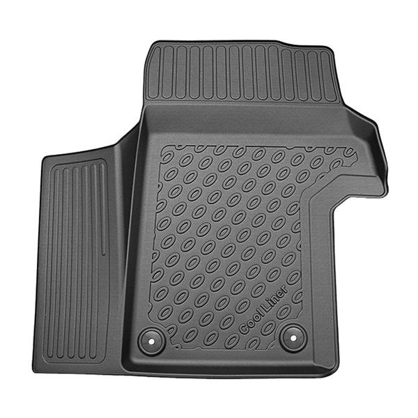 Tapis de sol en TPE adapté pour Volkswagen Crafter II Cargo (03.2017-....) - 2/3 sièges - tapis de voiture - noir