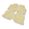 Tapis de Sol Velours adapté pour Skoda Octavia I Break, Liftback (1996-2010) - Premium tapis de voiture - beige