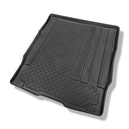 Tapis de coffre adapté pour Opel Vivaro-e Van (11.2020-....) - bac de coffre - protection de coffre voiture - version pour le transport de passagers (break / tour); derriere 2e rangée de sieges; L2 (empattement long)