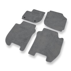 Tapis de Sol Velours adapté pour Honda Jazz IV Hayon (2015-2020) - Premium tapis de voiture - gris