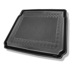 Tapis de coffre adapté pour Renault Clio IV Estate (03.2013-....) - bac de coffre - protection de coffre voiture - coffre inférieur (utilisation dans la position haute aussi possible)