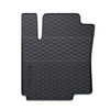 Tapis de sol en caoutchouc adapté pour Kia Rio III Hayon, Berline (2011-2016) - tapis de voiture - noir - 4 pcs.