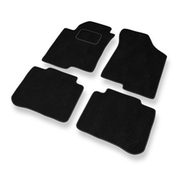 Tapis de Sol Velours adapté pour Kia Cerato I Berline (2003-2008) - Premium tapis de voiture - noir