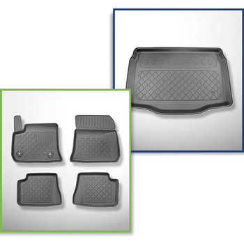 Kit tapis de coffre et tapis de voiture TPE pour: Fiat 600e Hayon (09.2023-....)