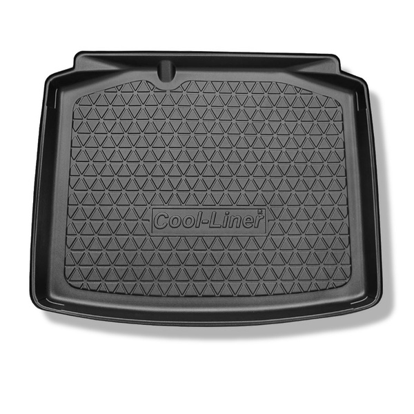 Tapis de coffre adapté pour Skoda Rapid Ambition, Elegance Spaceback (10.2013-03.2019) - bac de coffre - protection de coffre voiture - coffre inférieur (sans / sous le plancher multi-fonctions)