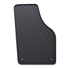 Tapis de sol en caoutchouc adapté pour Volkswagen Tiguan I SUV (2007-2015) - tapis de voiture - noir - 4 pcs.