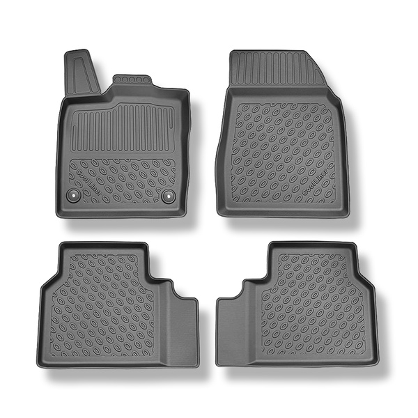 Tapis de sol en TPE adapté pour Ford Explorer VI (electric) SUV (06.2024-....) - tapis de voiture - noir