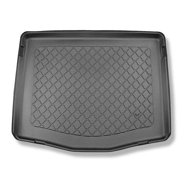 Tapis de coffre adapté pour Ford Mustang Mach-E SUV (05.2021-....) - bac de coffre - protection de coffre voiture - coffre supérieur; plancher amovible en la position la plus haute