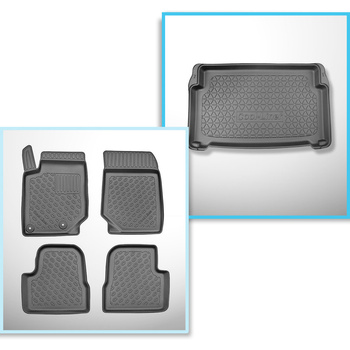 Kit tapis de coffre et tapis de voiture TPE pour: Opel Mokka B SUV (02.2021-....