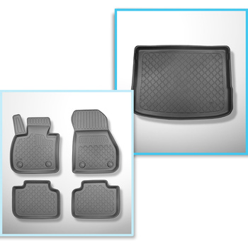 Kit tapis de coffre et tapis de voiture TPE pour: BMW 2 U06 Active Tourer (11.20