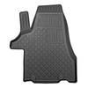 Tapis de sol en TPE adapté pour Volkswagen Multivan T5, T6, T6.1 Van (2003-2021) - empattement court et long - tapis de voiture - noir
