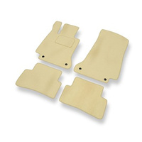 Tapis de Sol Velours adapté pour Mercedes-Benz Classe C W205 (2013-2021) - Premium tapis de voiture - beige