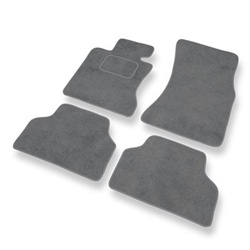 Tapis de Sol Velours adapté pour BMW 5 M5 IV E60 Berline (2005-2010) - Premium tapis de voiture - gris