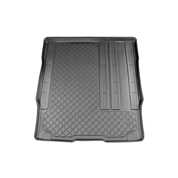 Tapis de coffre adapté pour Citroen e-SpaceTourer Van (11.2020-....) - bac de coffre - protection de coffre voiture - derriere 2e rangée de sieges; sièges sur rails; empattement court