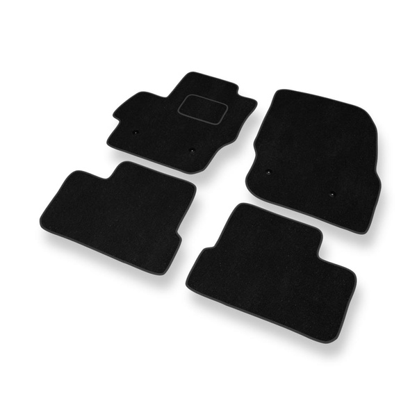 Tapis de Sol Velours adapté pour Mazda 3 II Hayon, Berline (2009-2014) - Premium tapis de voiture - noir