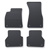 Tapis de sol en caoutchouc adapté pour Audi A6 C8 (2018-....) - tapis de voiture - noir