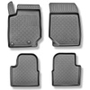 Tapis de sol en TPE adapté pour Peugeot 2008 II SUV (01.2020-....) - pas pour la version électrique et hybride - tapis de voiture - noir