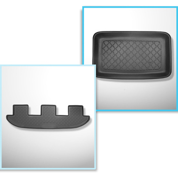 Kit tapis de coffre et tapis de voiture TPE pour: Volkswagen Sharan II Van (09.2