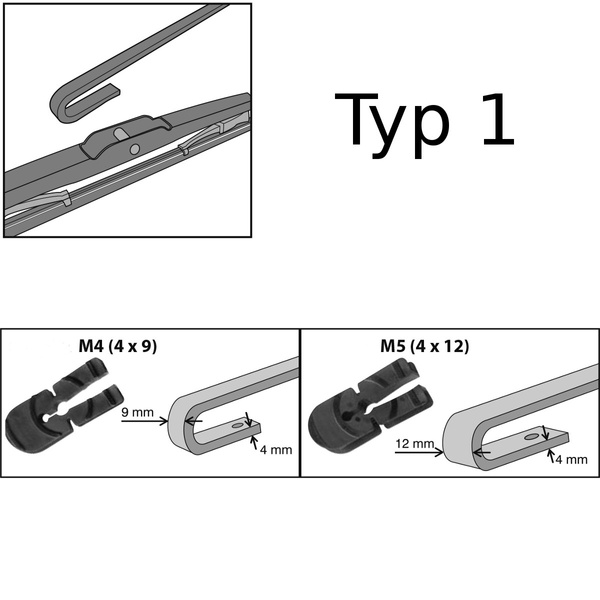 Balais d'essuie-glace de pare-brise adaptés pour Man M2000 L Camion (1996-2005) - balais standard