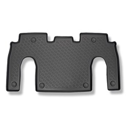 Tapis de sol en TPE adapté pour Tesla Model X SUV (10.2016-....) - 6 sièges; II rangée - tapis de voiture - noir