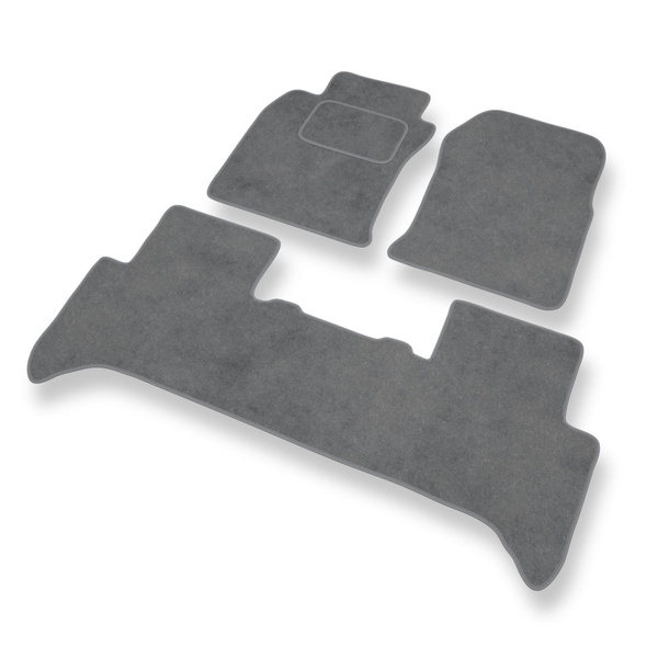 Tapis de Sol Velours adapté pour Toyota Land Cruiser J120 SUV (2002-2009) - Premium tapis de voiture - gris