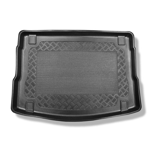 Tapis de coffre adapté pour Kia Ceed III CD Hayon (06.2018-....) - bac de coffre - protection de coffre voiture - coffre supérieur; avec plancher deux niveaux du coffre; non pour 48V-Hybrid; sans caisson de graves