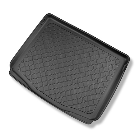 Tapis de coffre adapté pour Ford Kuga III SUV (04.2020-....) - bac de coffre - protection de coffre voiture - avec roue de secours à usage temporaire ou kit de réparation; aussi pour hybrides