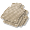 Tapis de sol en caoutchouc adapté pour Volkswagen Passat B8 Berline, SW (2014-2023) - tapis de voiture - beige - 4 pcs.