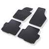 Tapis de sol en caoutchouc adapté pour Volkswagen Sharan II Van (2010-2022) - tapis de voiture - noir - 4 pcs.
