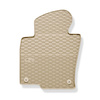 Tapis de sol en caoutchouc adapté pour Volkswagen Passat B6 Berline, SW (2005-2010) - tapis de voiture - beige - 4 pcs.