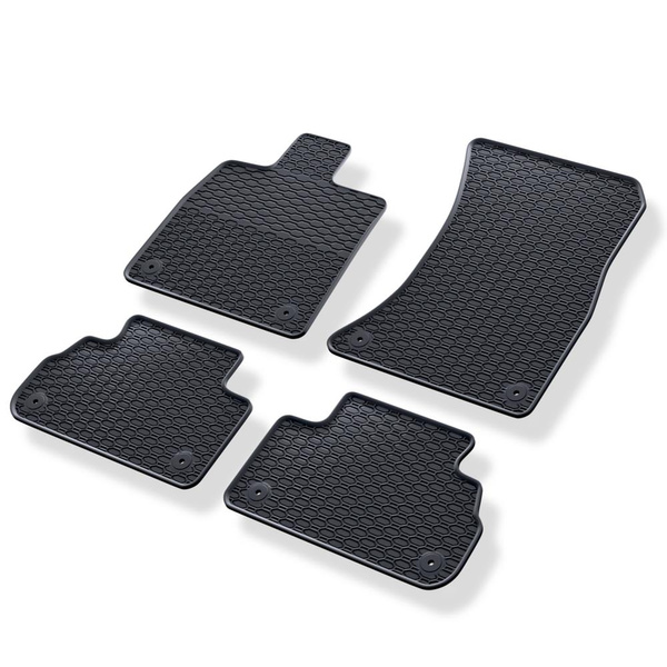 Tapis de sol en caoutchouc adapté pour Audi Q5 II SUV, Sportback (2017-....) - tapis de voiture - noir - 4 pcs.
