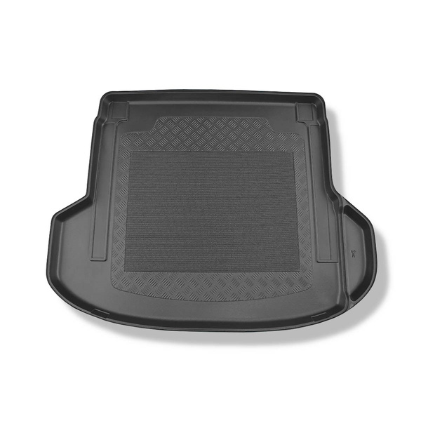 Tapis de coffre adapté pour Kia ProCeed Shooting Brake (12.2018-....) - bac de coffre - protection de coffre voiture - également pour les modeles avec rails de fixation; cavité droite amovible pour les modeles avec haut-parleurs (cavité plus étroite)