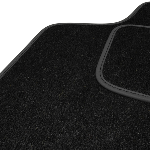 Tapis de Sol Velours adapté pour Daewoo Kalos Berline (2002-2011) - Premium tapis de voiture - noir